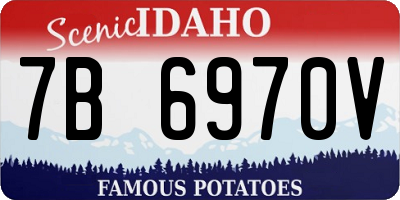 ID license plate 7B6970V