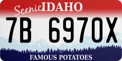 ID license plate 7B6970X