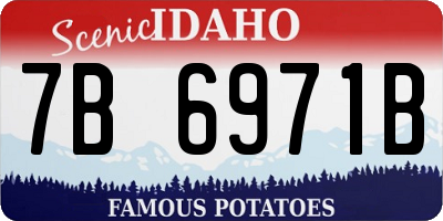 ID license plate 7B6971B
