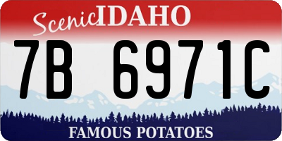 ID license plate 7B6971C