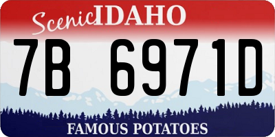 ID license plate 7B6971D