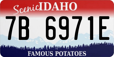 ID license plate 7B6971E