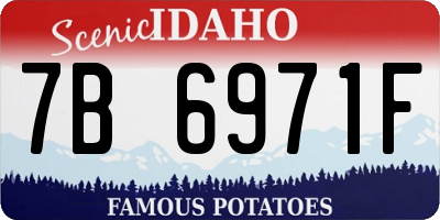 ID license plate 7B6971F