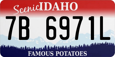 ID license plate 7B6971L