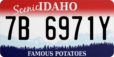 ID license plate 7B6971Y