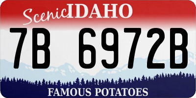ID license plate 7B6972B