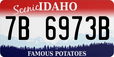 ID license plate 7B6973B