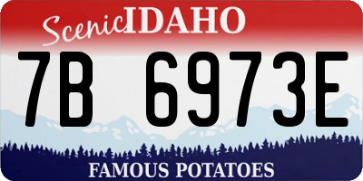 ID license plate 7B6973E