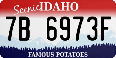 ID license plate 7B6973F