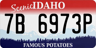 ID license plate 7B6973P
