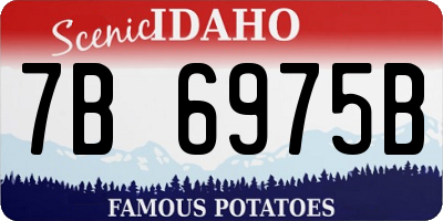 ID license plate 7B6975B