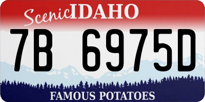 ID license plate 7B6975D