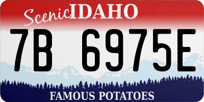 ID license plate 7B6975E