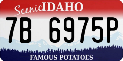 ID license plate 7B6975P