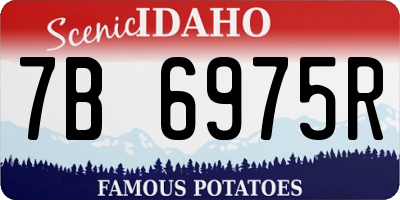 ID license plate 7B6975R