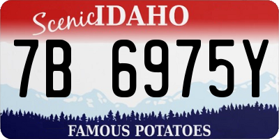 ID license plate 7B6975Y
