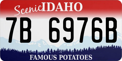 ID license plate 7B6976B