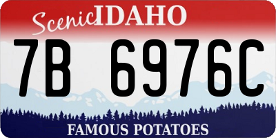 ID license plate 7B6976C