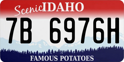 ID license plate 7B6976H