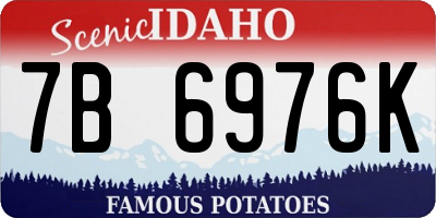 ID license plate 7B6976K