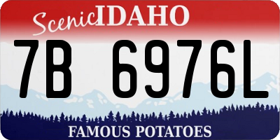 ID license plate 7B6976L