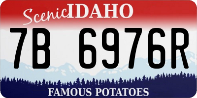 ID license plate 7B6976R