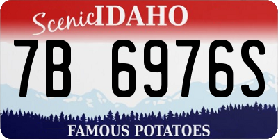 ID license plate 7B6976S