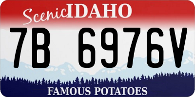 ID license plate 7B6976V