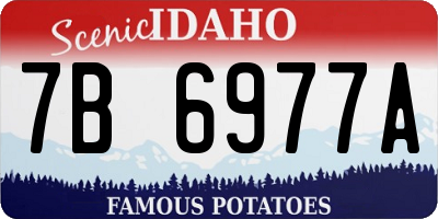 ID license plate 7B6977A