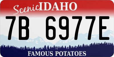ID license plate 7B6977E