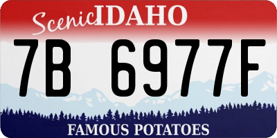 ID license plate 7B6977F