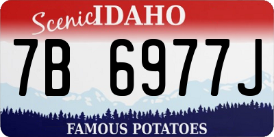 ID license plate 7B6977J
