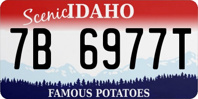 ID license plate 7B6977T