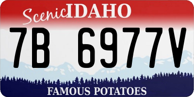 ID license plate 7B6977V