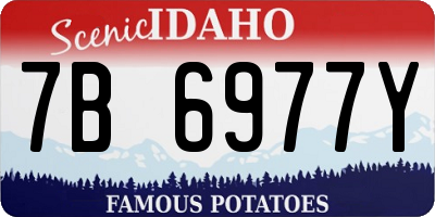 ID license plate 7B6977Y