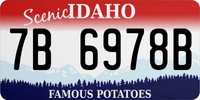 ID license plate 7B6978B