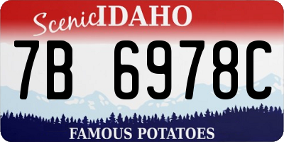 ID license plate 7B6978C