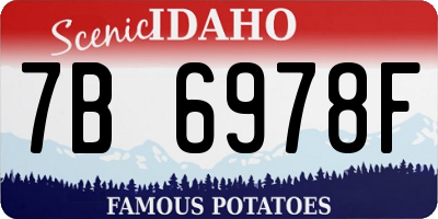 ID license plate 7B6978F