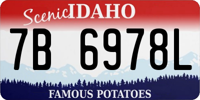 ID license plate 7B6978L