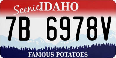 ID license plate 7B6978V