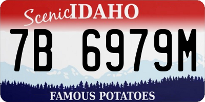 ID license plate 7B6979M