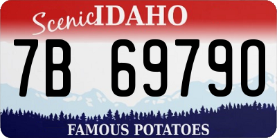 ID license plate 7B6979O