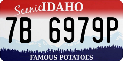 ID license plate 7B6979P
