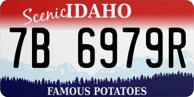 ID license plate 7B6979R