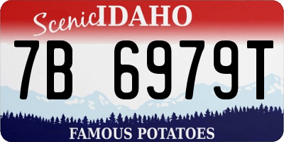 ID license plate 7B6979T
