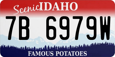 ID license plate 7B6979W