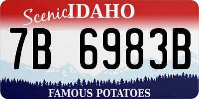 ID license plate 7B6983B
