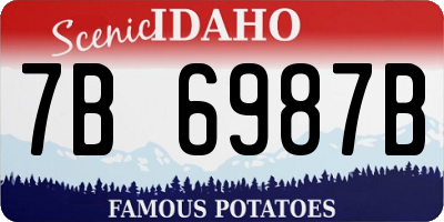 ID license plate 7B6987B