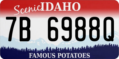 ID license plate 7B6988Q