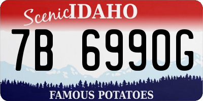 ID license plate 7B6990G